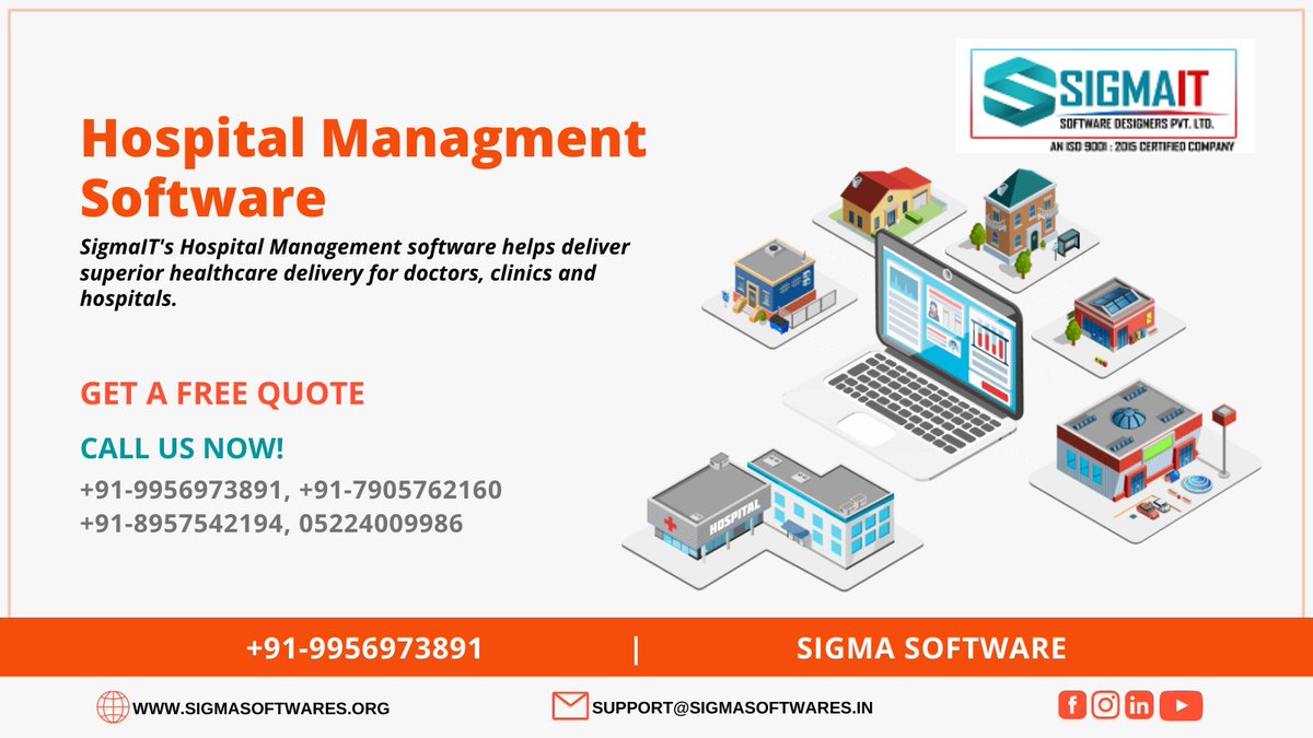 Sigmaitofficial's tweet photo. Optimize, track, and manage administrative and financial processes with our hospital management software.
.
Request A Free Quote!
Call: 9956973891
Web: https://t.co/yYvOUP7KPH
#SigmaITSoftware #hospitalsoftware #HospitalManagementSoftware #hospitalmanagementsystem https://t.co/Am9Qs1MWn8