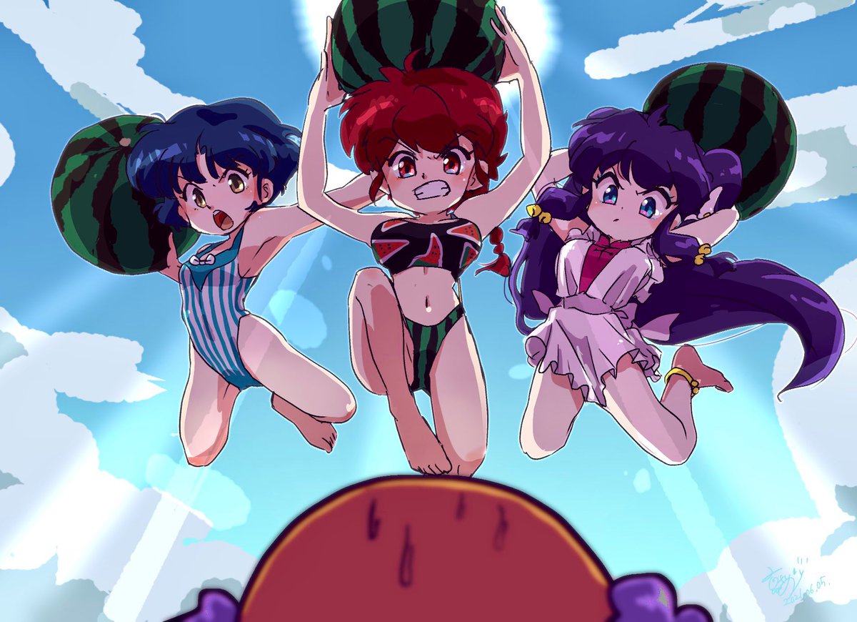 青い空！ 白い雲！ まぶしい太陽！！ せっかく今年描いたので