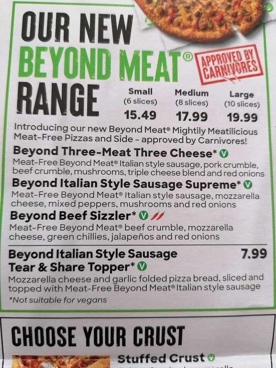 altrinchamhq's tweet photo. What a strange move from @pizzahutuk
They market Beyond Meat-Free pizzas that aren't suitable for vegans
What a wasted product launch that could have won them over a group of new customers
(Pic: Jan Stanley)
#Vegan ok #Notsuitableforvegans https://t.co/LBTmyXw1sE