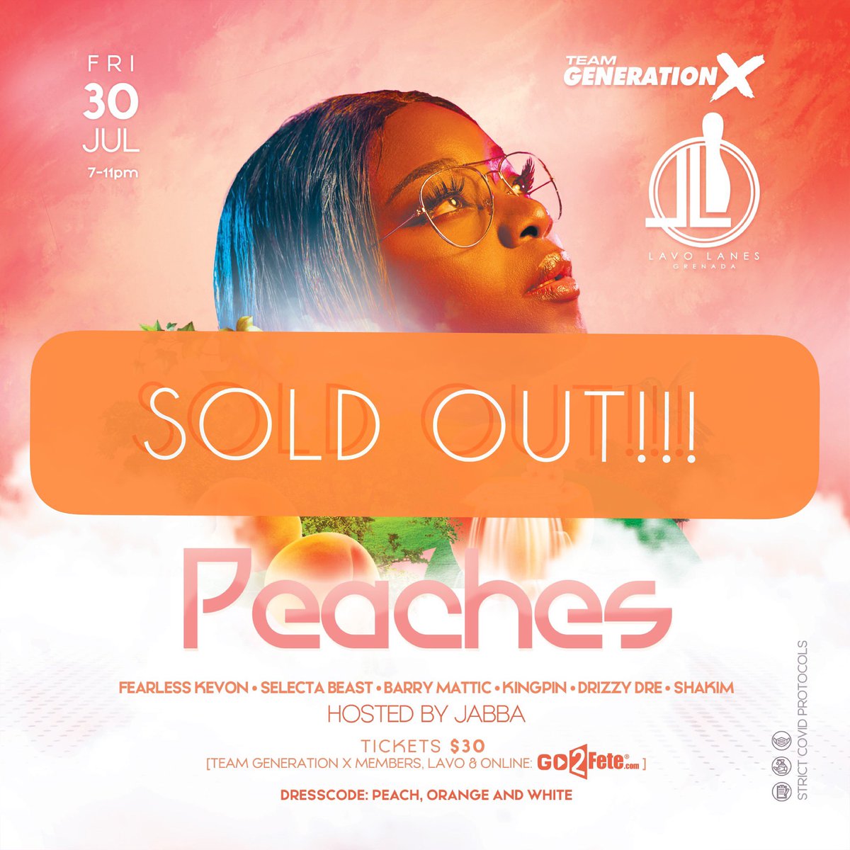 SELECTABEAST's tweet photo. Thanks in Advance for the support
Peaches is officially
((((Sold out))))
#Dresscode: peach, orange and white.
#partystart: 7pm
See you guys on Friday. https://t.co/NnaaqsZvra