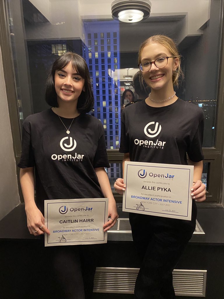 Congrats to choir students Caitlin and Ally - in NYC at the highly-competitive Open Jar Institute!