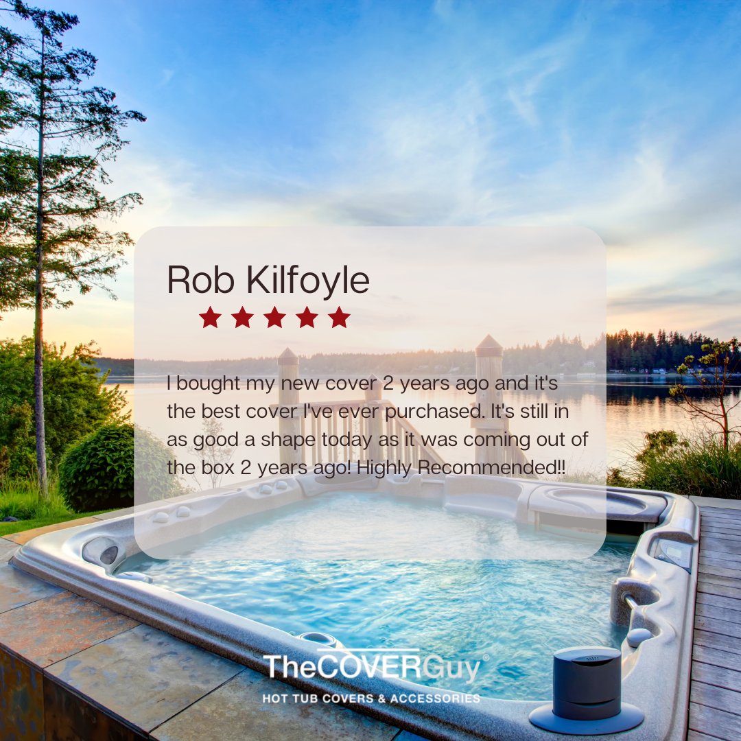 Thank you for taking the time in leaving a review, Rob! We really appreciate your kind words 😍
.
.
.
.
.
.
#TheCoverGuyReviews #TheCoverGuyCustomers
#TheCoverGuy #TCG #hottubaccessories #HotTubCovers