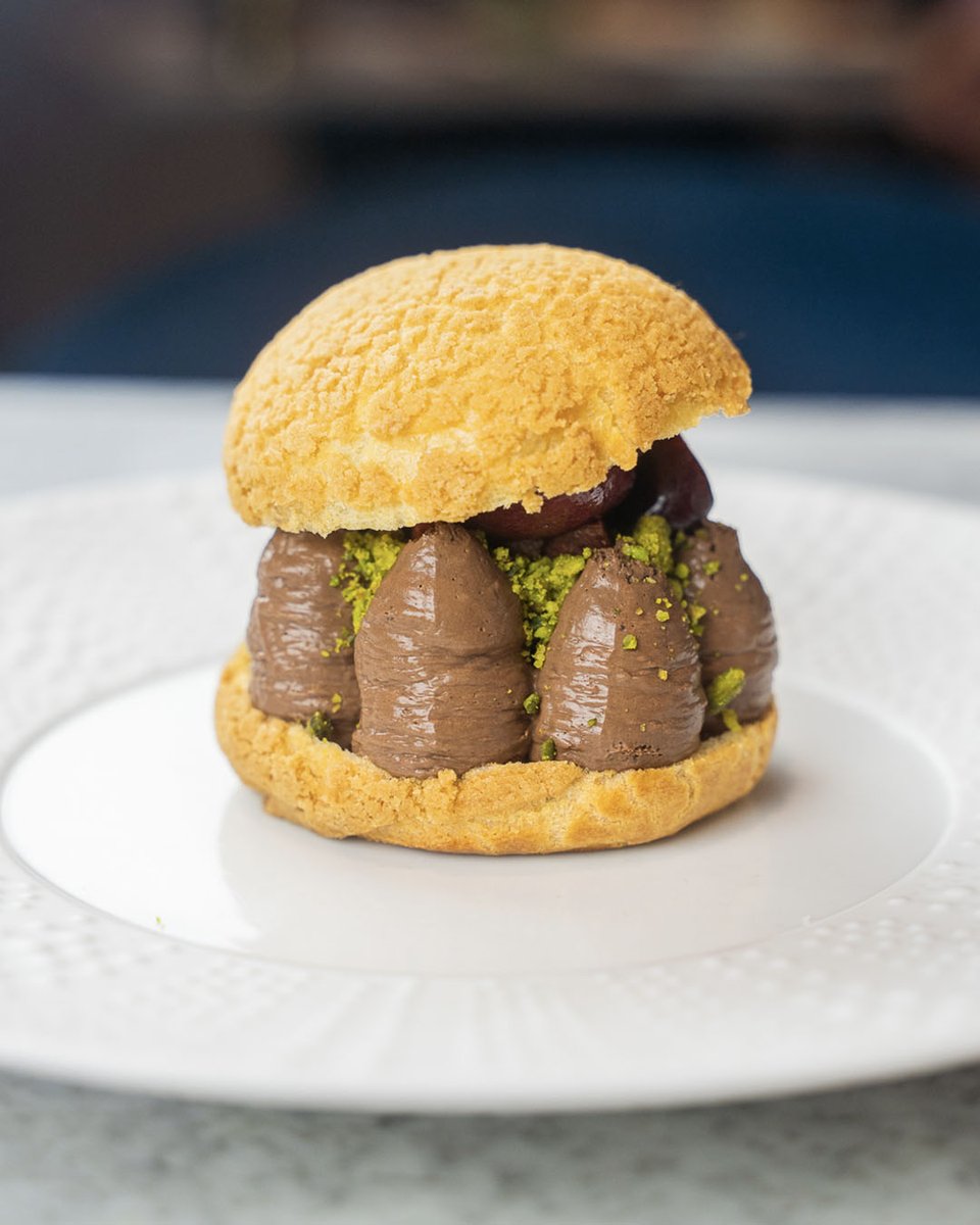 Rich, smooth and indulgent- our Black Forest Choux topped with a pistachio crumble is a must-try! 🍫

To book a table, visit: the-oyster-club.co.uk/#booking

#birmingham #brum #bham #birminghamfoodie #food #foodie #bhamfood #eat #birminghamrestaurant