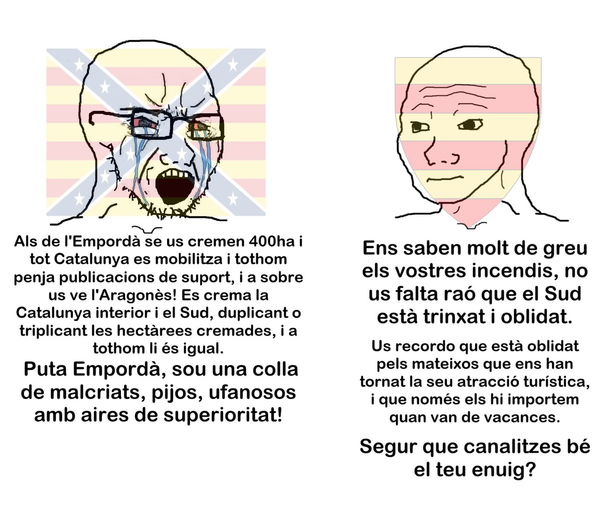 Abans que us irriteu els del Sud,us estic donant la raó.Abans que us irriteu els de Barcelona,no us estic atacant a vosaltres per se
Constato que em carda molta mandra que ataca l'Empordà com si fos culpa nostra que les elits d'aquest país decideixin protegir interessos personals