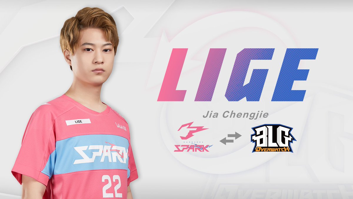 Today the Hangzhou Spark player Chengjie “LiGe” Jia turned into two-way player for 2021 CNOC S2, he will be serving in both Hangzhou Spark and BLG.OW.

Can’t wait to see you shine on various stages of the Overwatch League and Contenders, <a href="/OW_LiGe/">LiGe</a> ! 

#SparkIt #HangzhouSpark