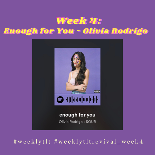 weeklytlt's tweet photo. ㅤㅤ

　Week 4 Prompt: Enough for You - Olivia Rodrigo 
　　　 #weeklytltrevival_week4
　　　　　　#weeklytlt https://t.co/oduXmgJzRe