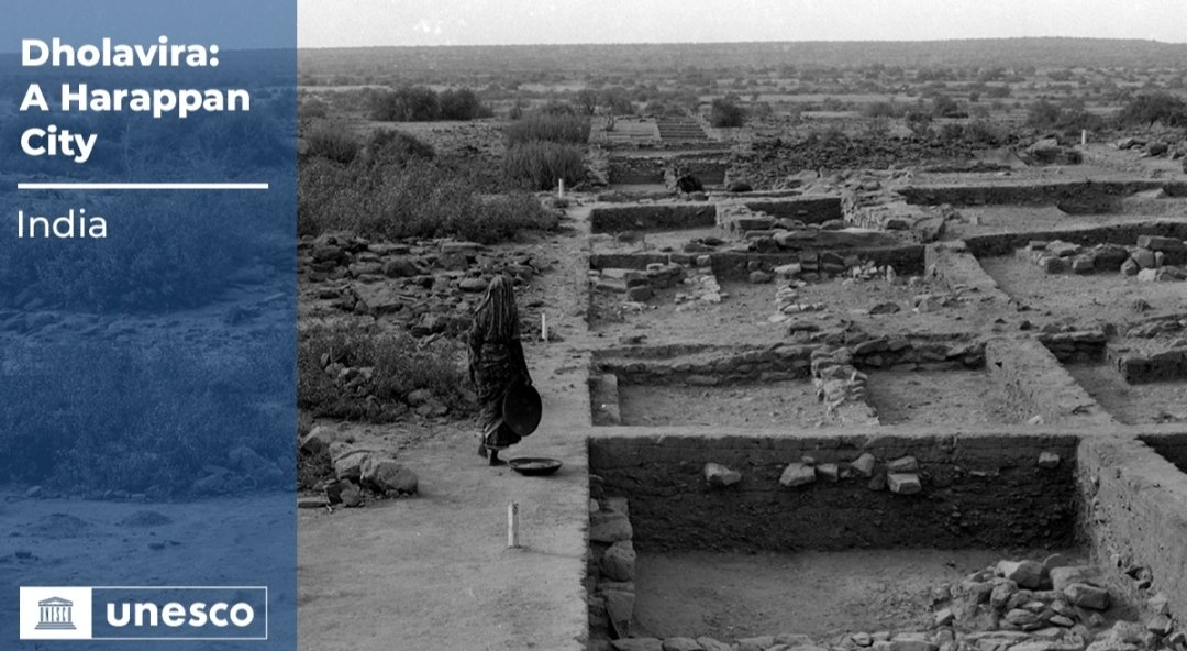 vanicademy's tweet photo. Dholavira, a Harappan-era metropolis, in Gujarat has been inscribed on the UNESCO World Heritage List, the organisation said on Tuesday.

"Dholavira: A Harappan City, in India, just inscribed on the @UNESCO #WorldHeritage List. Congratulations!" UNESCO tweeted. https://t.co/EGTsWSUGey