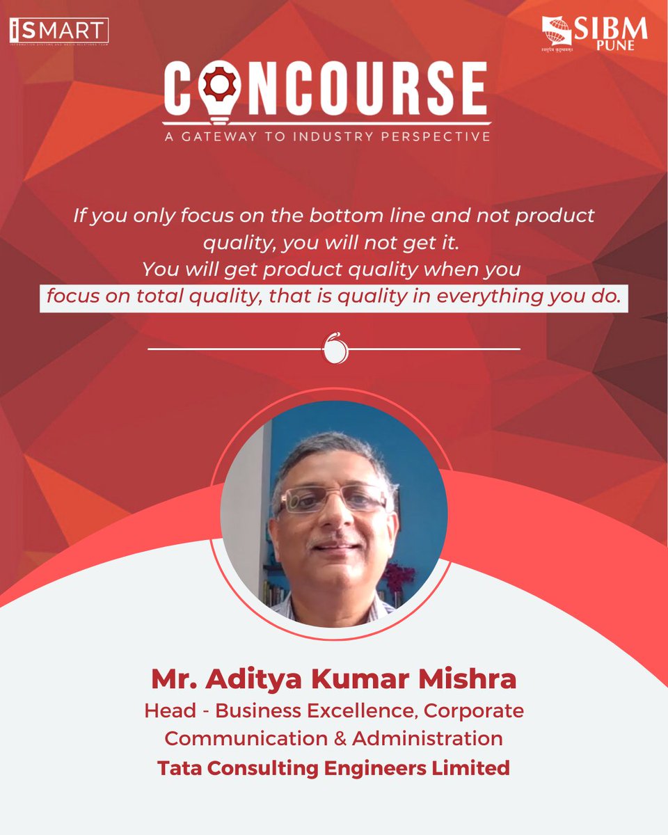 SIBMPune's tweet image. SIBM Pune had the pleasure to host Mr. Aditya Kumar Mishra, Head – Business Excellence, Corporate Communication and Administration at Tata Consulting Engineers Limited. as part of our ongoing Industry-oriented Leadership Talk Series – Concourse.

@TCEConnect

#SIBMPune #Concourse