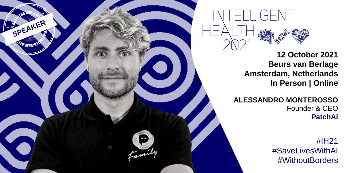 Patchai (@ipatchapp) on Twitter photo ποΈSAVE THE DATE: Our CEO <a href="/alessandro/">Alessandro Ferr</a> Monterosso will be speaking at #IH <a href="/IntHealthAI/">Intelligent Health</a>: the world's largest online summit dedicated to #AI in medicine on October 12th 2021. Join us and the global AI and health communities to help #saveliveswithai ποΈSAVE THE DATE: Our CEO <a href="/alessandro/">Alessandro Ferr</a> Monterosso will be speaking at #IH <a href="/IntHealthAI/">Intelligent Health</a>: the world's largest online summit dedicated to #AI in medicine on October 12th 2021. Join us and the global AI and health communities to help #saveliveswithai
