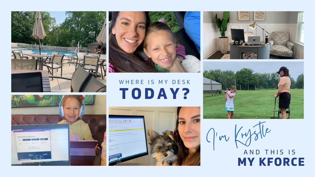 At <a href="/Kforce/">Kforce Inc</a>, we’re encouraged to design our best life. Working virtually has allowed our Sr. Manager of FSO Operations, Krystle, to work on the go so she can be present at her daughter’s golf and swim lessons. Join our culture of flexibility: kfrc.co/3zsicHV