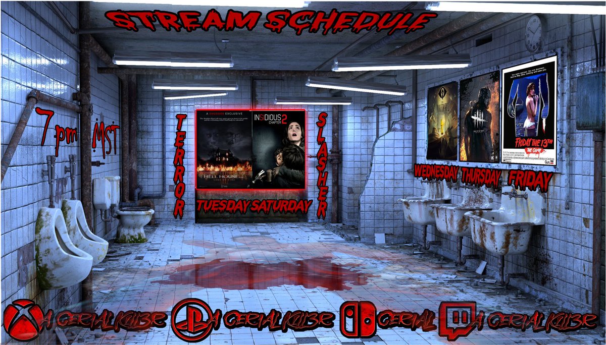 ACER1ALKILL3R's tweet photo. This week we will be watching #hellhousellc3 and #insidious3 in the @CManiacd discord amd playing @LittleNights #ThirstyThursdays with @Spooky__wagons for some @DeadByBHVR and finally finishing off the week with @Friday13thGame hope to see you all there. #horrorfam #tms https://t.co/vFSZnocTLV