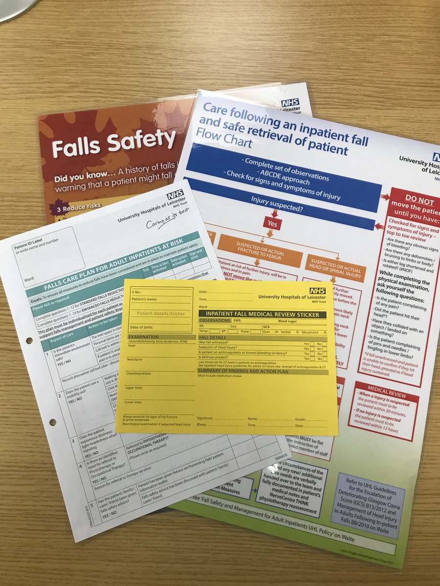 FallsUhl's tweet photo. Falls screening & care planning can help reduce the risk of an inpatient fall... know your documentation! 👇👇👇#fallssafety @UHLfox @nag2710 @carolbrad1 @Leic_hospital @uhl_DOE https://t.co/42R7NP5bY0