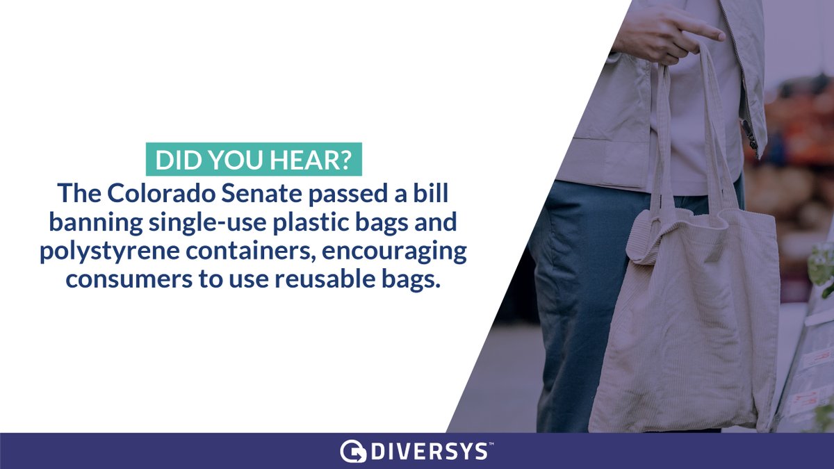 Diversys applauds these policy efforts, which have seen positive results in other parts of the world. It may seem small, but all of it helps us move towards a circular economy and a world with zero waste.

Read the full story here: 
wastetodaymagazine.com/article/colora…

#recyclingnews