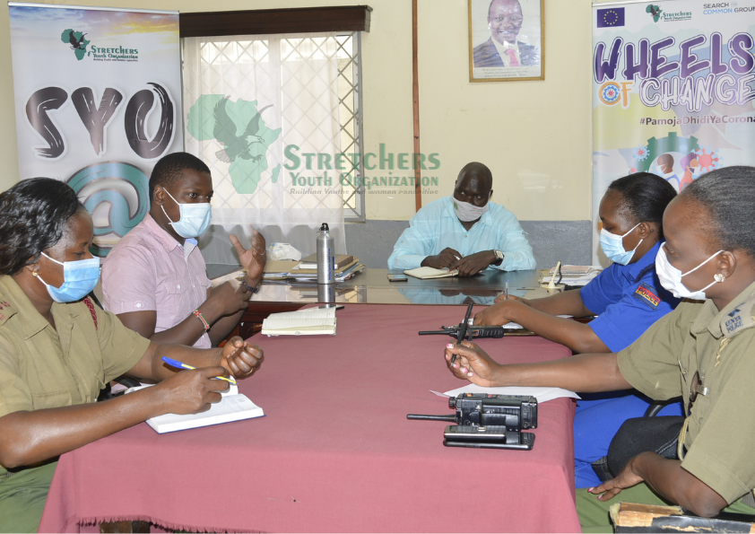 StretchersYouth's tweet image. #WheelsOfChange #SYOatTEN 
The importance of collaboration between the security actors and the community cannot be underestimated as Security actors have been critical towards response to covid-19 efforts. Today we had round-table engagements with the key security actors.