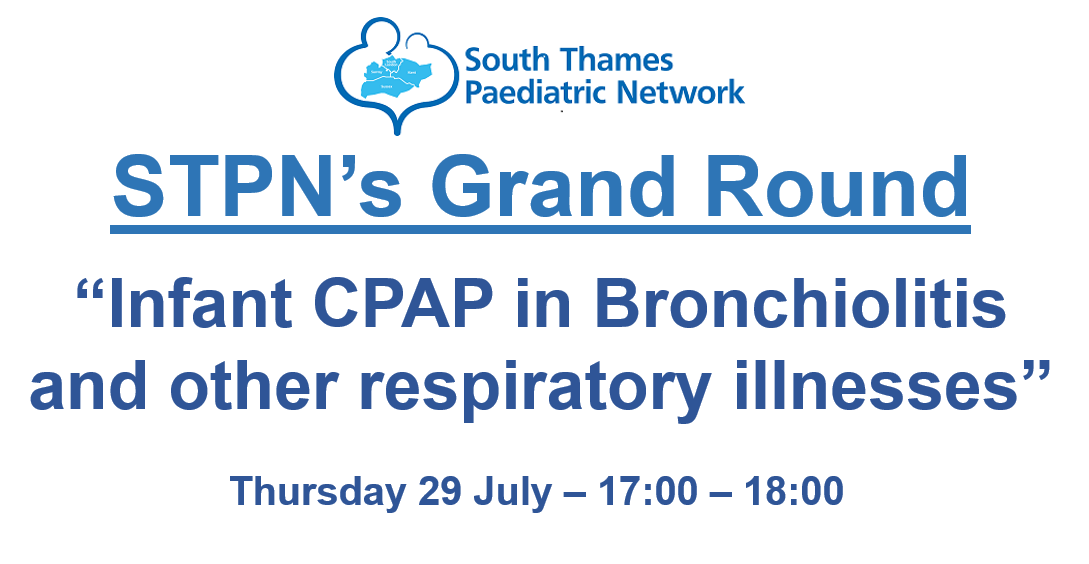 Our next Grand Round will be on Infant CPAP in Bronchiolitis and other resp illnesses. With a case study and discussion on why CPAP and delivering CPAP this is one you don't want to miss! Click the link at 5pm on Thursday to join stpn.uk/grandround/ #PedsICU