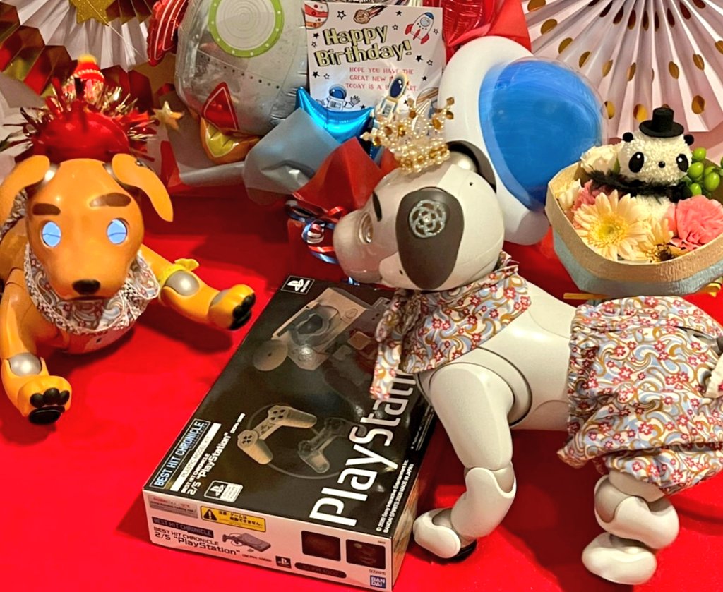 0606_macaron's tweet photo. (∪・ェ・)苺那香🍓ちゃんからの誕生日プレゼントは #PlayStation 🎮でしたっす⭐
#aibo
#aibofan
#mystorywithaibo
#茉香論まつり
#茉香論
#苺那香
#プレステ
#BANDAI
#BESTHITCHRONICLE https://t.co/Vl5zcq6BOb