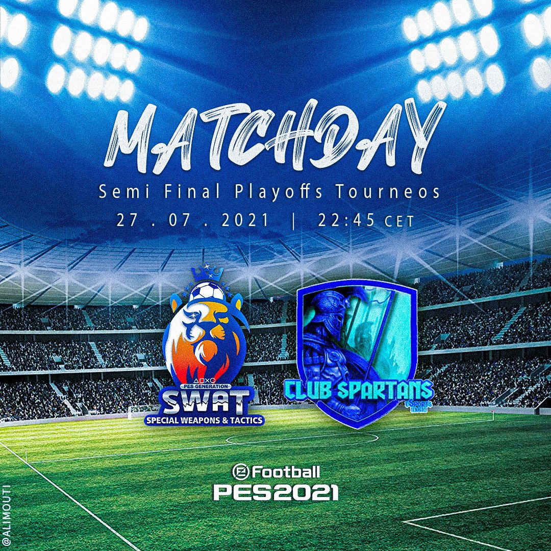 MATCHDAY .
Semi Final Playoffs Torneos Against <a href="/Spartans10v10/">Club Spartans eSports 10&10</a> 
All the best to our team 👊🦁🇲🇦!!