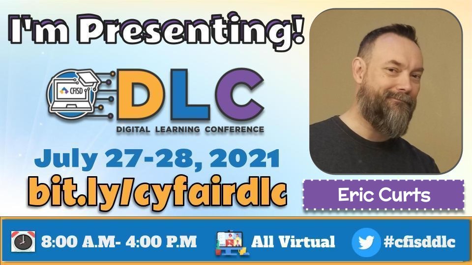Join me today &amp; tomorrow for the free online CFISD Digital Learning Conference!
⚖️ Digital Wellbeing
🎵 Google Art &amp; Music
📄 Google Docs with Drawings
✍️ Google Writing Tools
All details at controlaltachieve.com/2021/07/my-202…
#cfisddlc #ControlAltAchieve #edtech #GoogleEDU #tlap