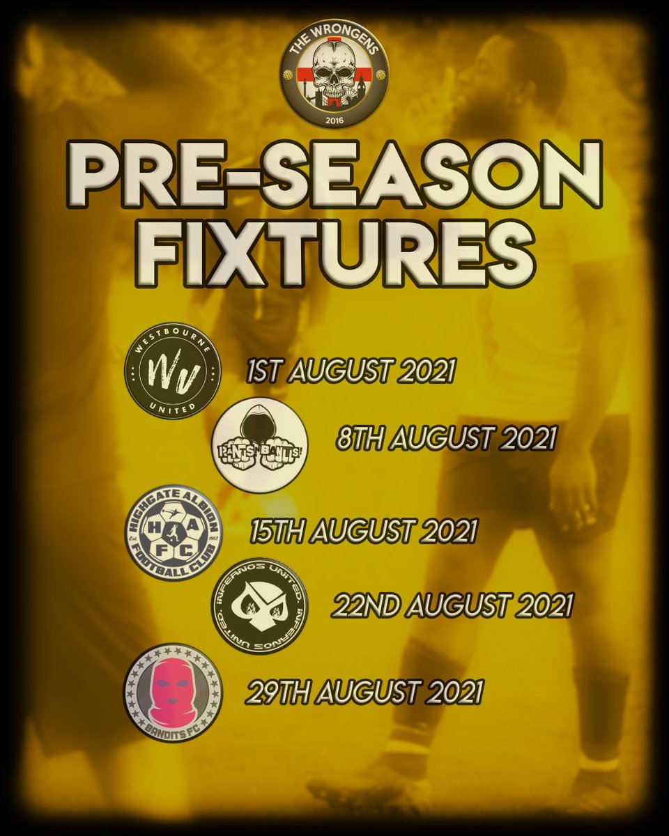 Pre Season Fixtures