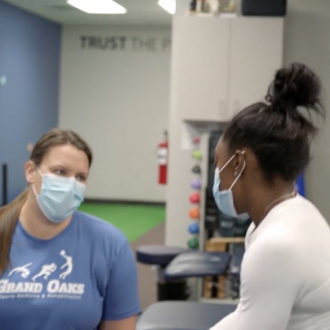Creighton's tweet photo. Simone Biles’ physical therapist is a Creighton alumna.

Beth Riemersma — physical therapist to Simone Biles and Jordan Chiles — discusses the joys and challenges of treating Olympic gymnasts: https://t.co/XSfZ4cGXm2  #Tokyo2020 #olympics #gymnasts #simonebiles https://t.co/4QQjTRWjen