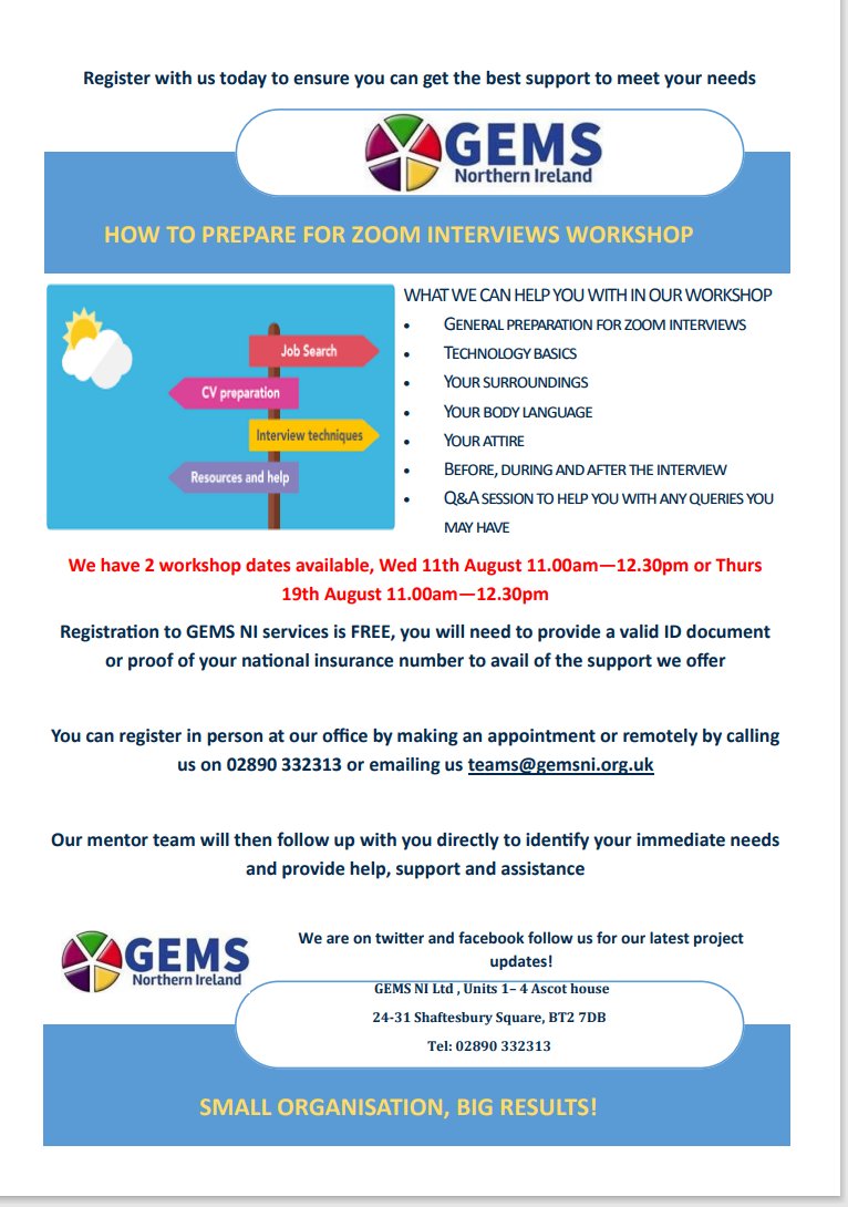 Great opportunity to improve interview skills -can Belfast-based twitterati please RT? thanks ☺️Great