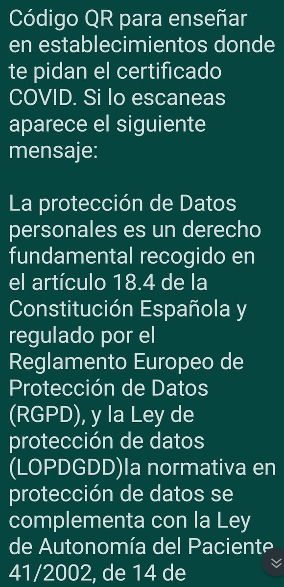 DaniWolv's tweet photo. 🔴Código QR para enseñar en los establecimientos.👍👍 https://t.co/fNpJvWkKzi