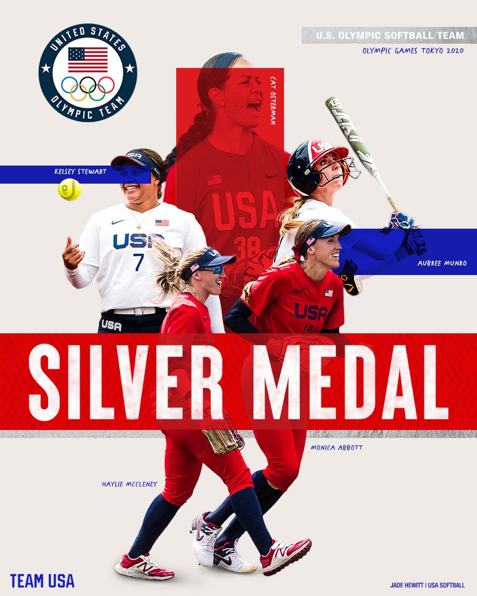 TeamUSA's tweet photo. Proud of this team.

The @USASoftballWNT earns silver at the #TokyoOlympics. https://t.co/p3l0Iz2DTi