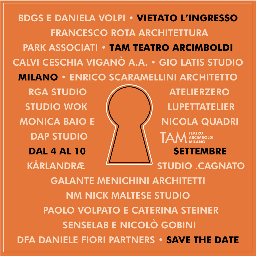 4.09-10.09 il #TeatrodegliArcimboldi (MI), aprirà al pubblico per il progetto VIETATO L’INGRESSO. 
In collaborazione con importanti brand come <a href="/USMfurniture/">USM Modular Furniture</a>,@THONET_GmbH e <a href="/olivariofficial/">OLIVARI B. spa</a>, 17 studi d’architettura allestiranno i #camerini del teatro! 
👉tinyurl.com/43ferfwr