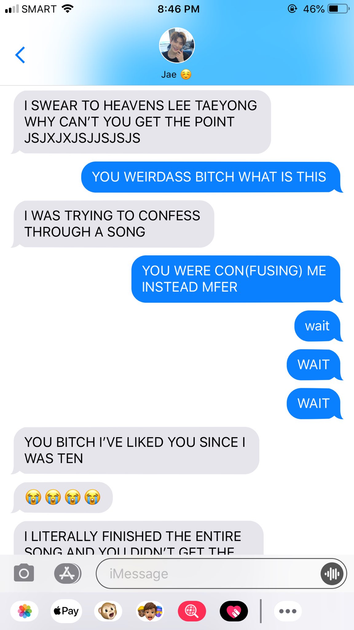ᶜʳʸˢᵗᵃˡ on Twitter "A jaeyong two tweets au where Jaehyun confesses to