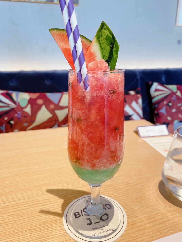 mappyco's tweet photo. #BISTRO_J_O 
#本日よりスイカのカクテルソーダ🍉 https://t.co/igQccKd34i