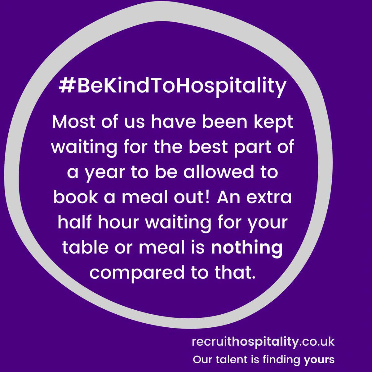 JobsWithASmile's tweet photo. #BeKindtoHospitality https://t.co/1QMngGXG2Z