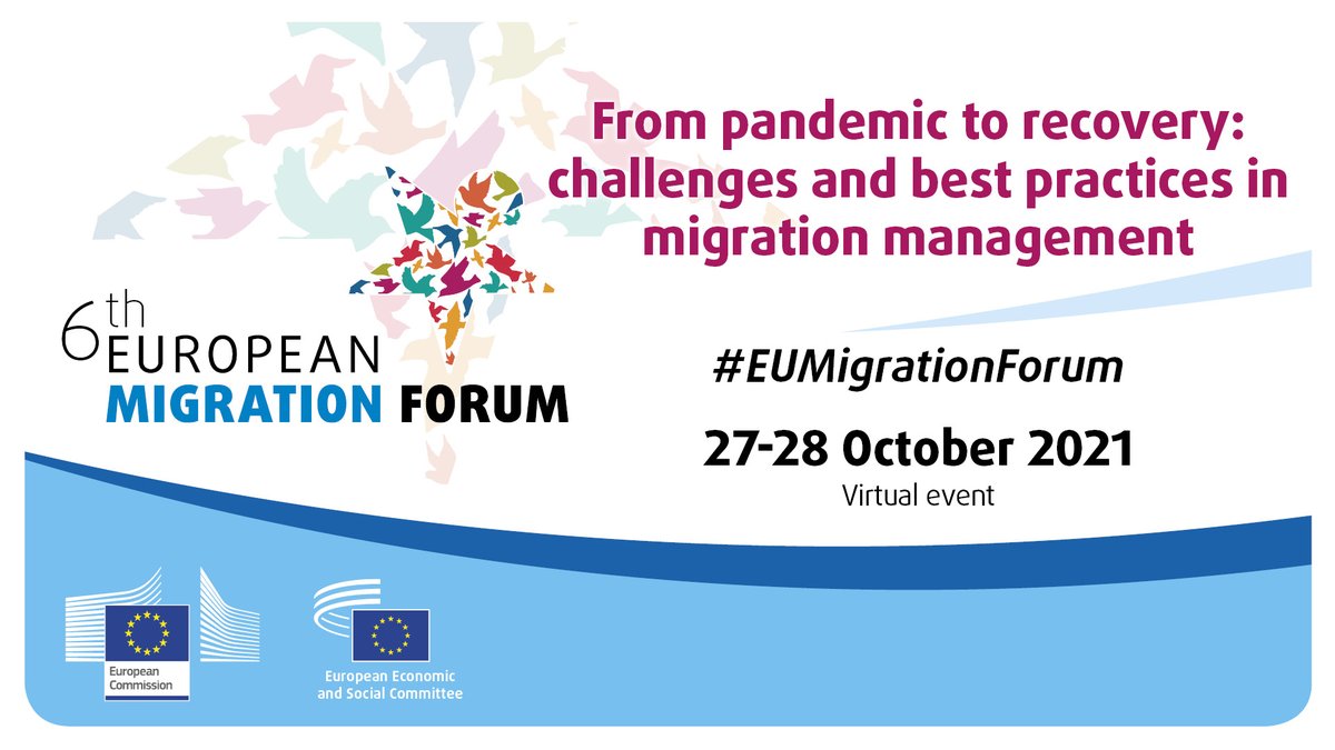 📣 Open call for participation to the sixth edition of the #EUmigrationforum ! 

This online edition will focus on "From pandemic to recovery: challenges and best practices in migration management". 

Register before 20/08➡️ europa.eu/!6yNN3k