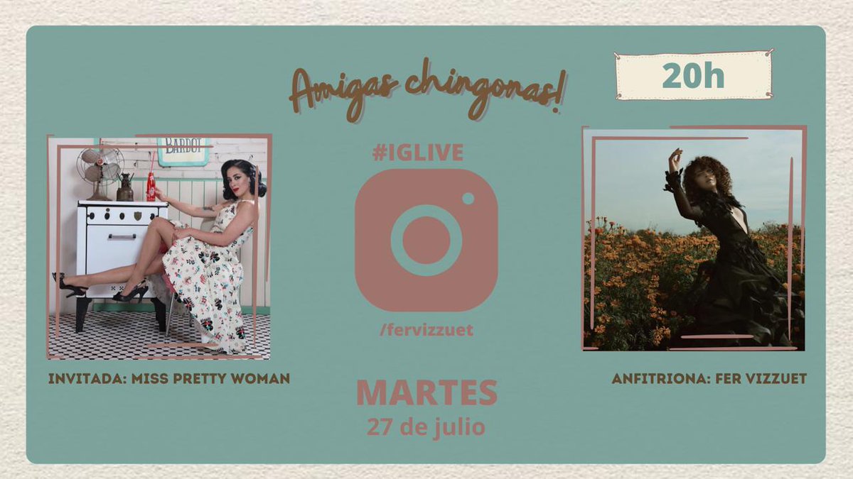 FerVizzuet's tweet photo. @JoshelynNava será mi invitada de el día de hoy en Amigas Chingonas 🤜🏻⭐🤛🏻 tenemos una cita esta noche a través de #instagramlive ¡Los espero! 🔥 #tuesdayvibe #tuesdaymotivations #Tuesday https://t.co/AHss8EWeCd