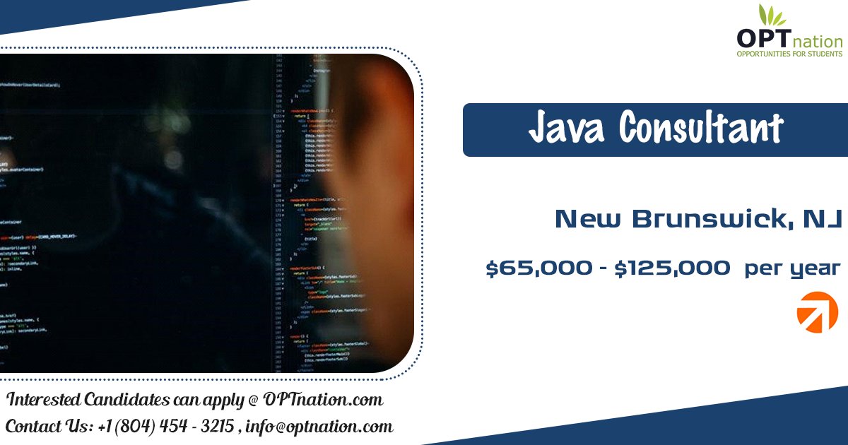 optnation_usa's tweet image. Hiring Now Java Consultant, New Brunswick, NJ
Build your career with latest opportunities at reputed companies
Apply Now: optnation.com/java-consultan…
#jobs #JobsSearch #JavaConsultant #Recruitment #OPT #OPTjobs #HiringNow #jobseekers #JobHunt #JobOpening #Hiring #Resume #Jobs #Career