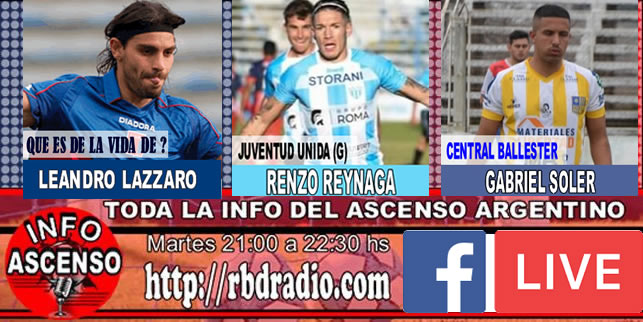 AscensoInfo's tweet photo. Hoy en Infoascenso toda la info del ascenso argentino
🎙️#FederalA @Renzoreynaga11 de @JuventudUnida8 
🎙️#PrimeraD Gabriel Soler de @PrensaBallester 
🎙️En el segmento que es de la vida de" Leandro Lázzaro, un ex #Tigre escuchanos por https://t.co/PYTZglVbon y por nuestro Facebook https://t.co/GJHsoaFzps