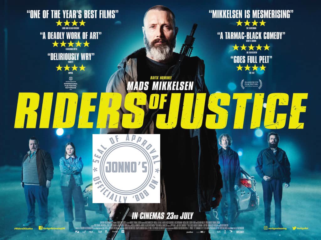 Jonno Recommends - another Danish filem is today’s tip. Incredibly dark humour and a bit bonkers in places, but well worth a viewing #Movie #MovieCritic #RidersofJustice #BobOn