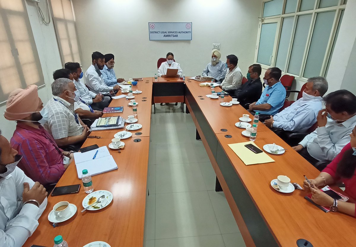DIstrictLegalS1's tweet photo. A meeting was convened today i.e. on 27.07.2021 under the chairmanship of Ld. Chairman, DLSA, Amritsar #National_Lok_Adalat  #legal_aid #NALSA #pulsa @dlsa_gsp @DIstrictLegalS1 @SectLegal https://t.co/OVkhrrP3xB