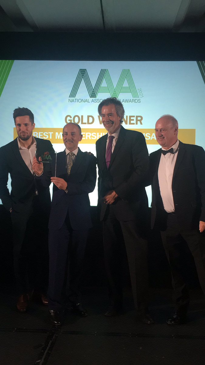 A massive CONGRATS to @nhbfsocial winning a Gold in our #NAA Best Membership Organisation (1,000 to 10,000 Members). ✨🥂🏆