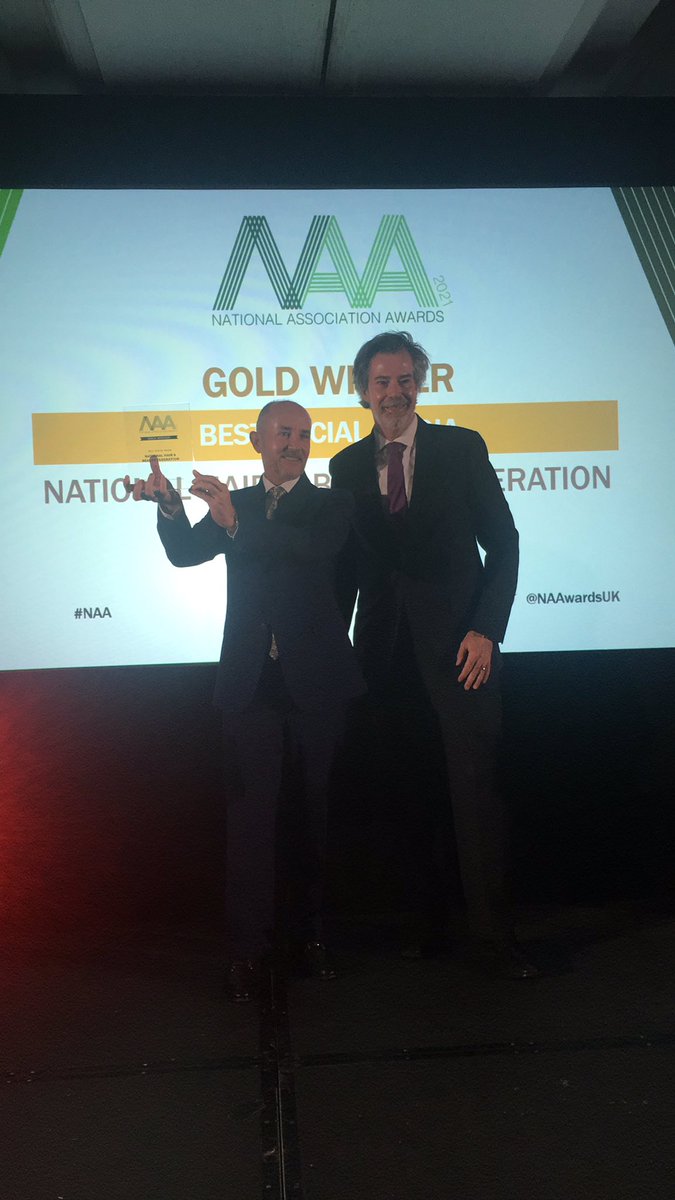 Round of applause to @nhbfsocial for taking home the #NAA gold award for Best social media.😆👏✨