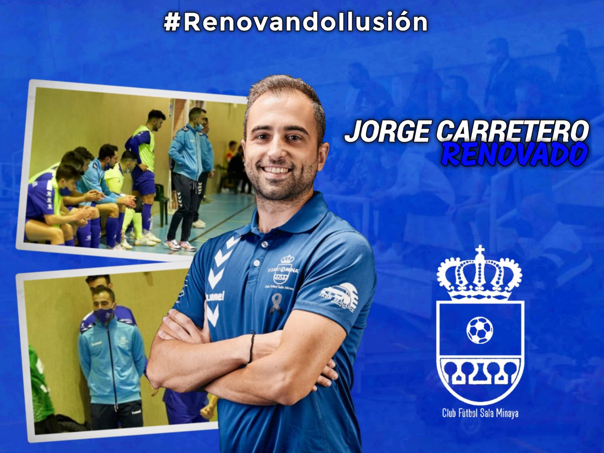 CFSMinaya's tweet photo. 🪄Jorge Carretero Moreno seguirá por segundo año consecutivo a los mandos del equipo.
La pasada temporada, fue capaz de, en su primer año de entrenador, conseguir ascender al club a la nueva 1ª PREFERENTE, quedándose a las puertas del Ascenso a Tercera División.
#RenovandoIlusión https://t.co/TZkLFan5u1