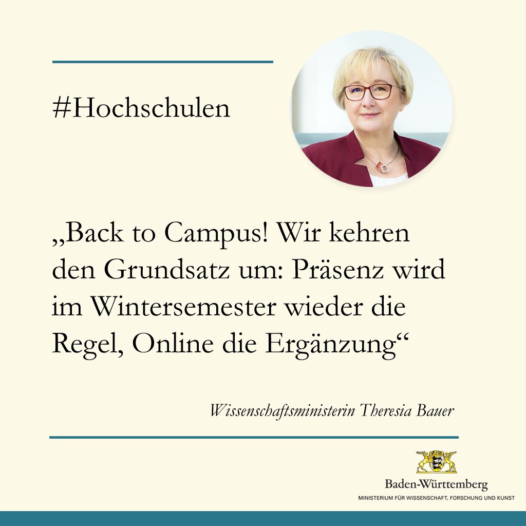 Wintersemester = Präsenzsemester! ✅ #hochschulen #studium #backtocampus #BadenWuerttemberg mwk.baden-wuerttemberg.de/de/service/pre… via <a href="/regierungbw/">Landesregierung BW</a>