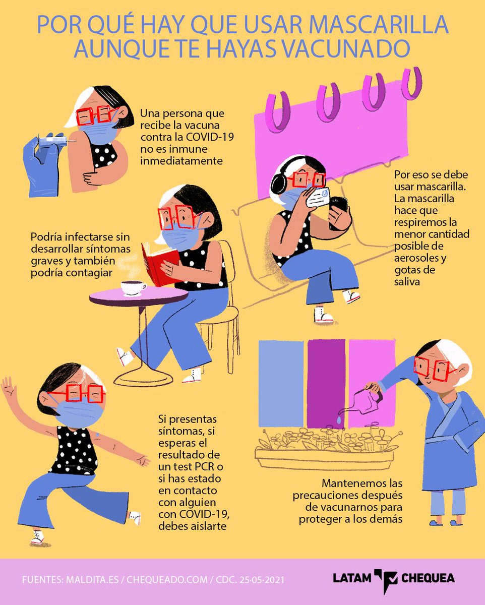 malditobulo's tweet photo. 💉 Las vacunas contra la COVID-19 evitan las formas más graves de la enfermedad, pero no evitan el contagio ni la transmisión a otras personas: #LatamChequea te cuenta por qué es importante que sigas usando mascarilla aunque ya estés vacunado https://t.co/SYjoenl8et
