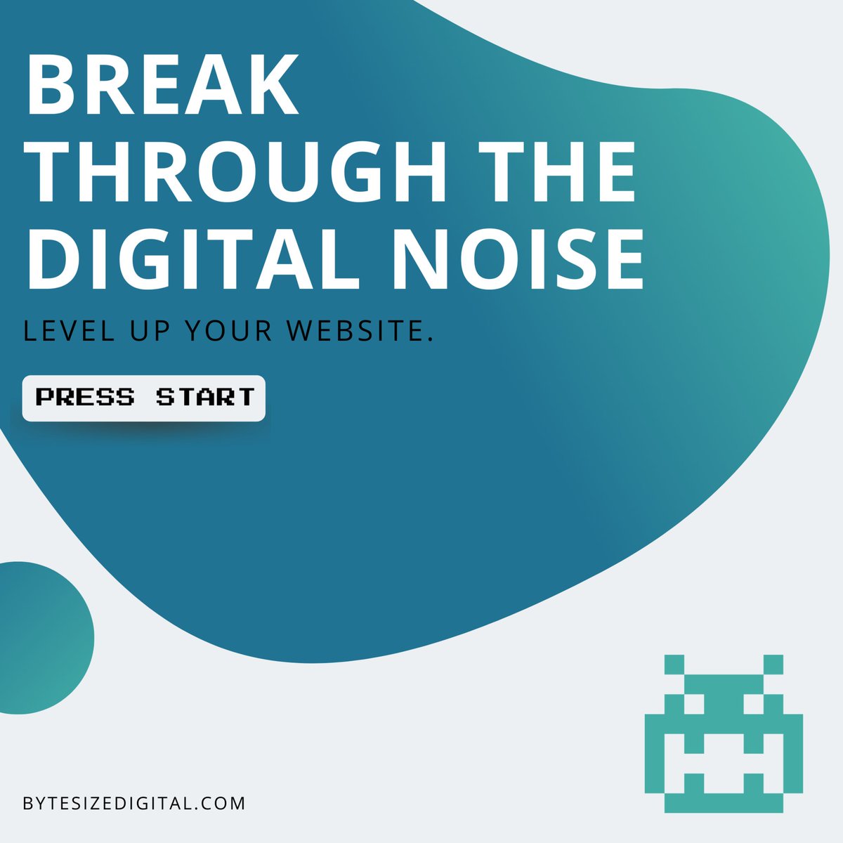 Break through the digital noise and level up your website! 

Is your website ready for a refresh? Let's chat! bytesizedigital.com 

#bytesizebuddies #bytesizedigital #builtbybytesize #webdesign #websitedesign #webdesigner #webdevelper  #marketing #marketingtips