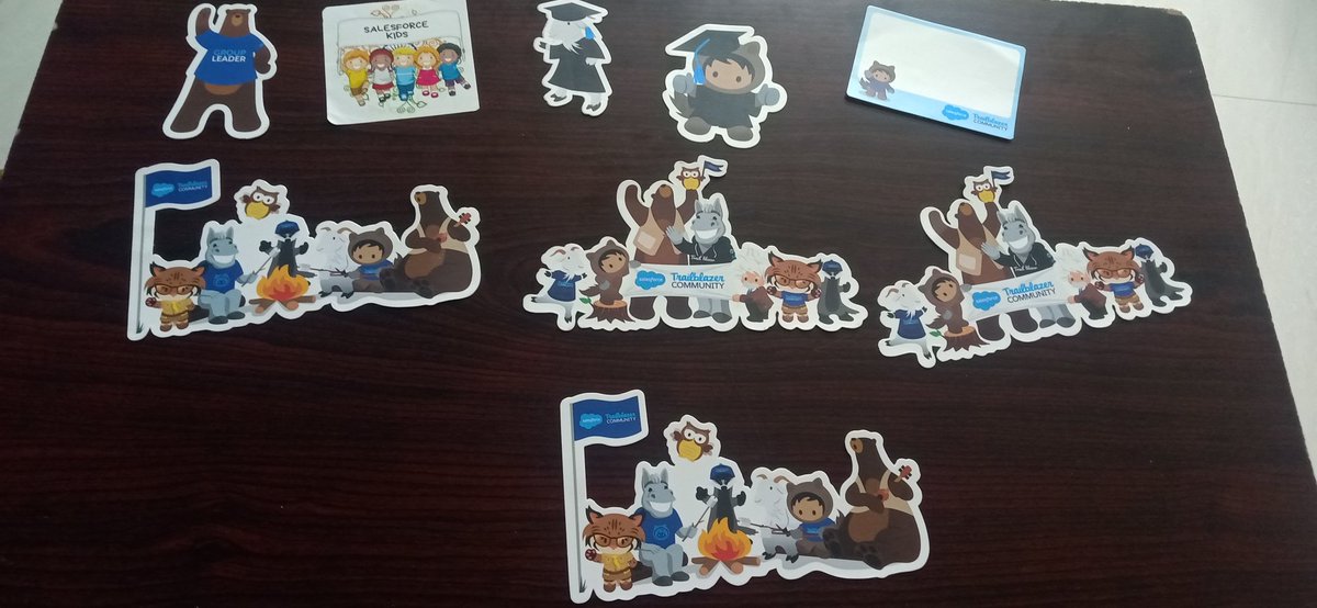 Thank you <a href="/TrailblazerEsha/">Esha #MC²</a>  for this swag pack🥳🥳🥳 and Iam very thankful to my mentor <a href="/Sai_CGLsklm/">Sai Krishna Sastry Kumara</a>
<a href="/SKLM_AUG/">Salesforce Community Group, Srikakulam</a>