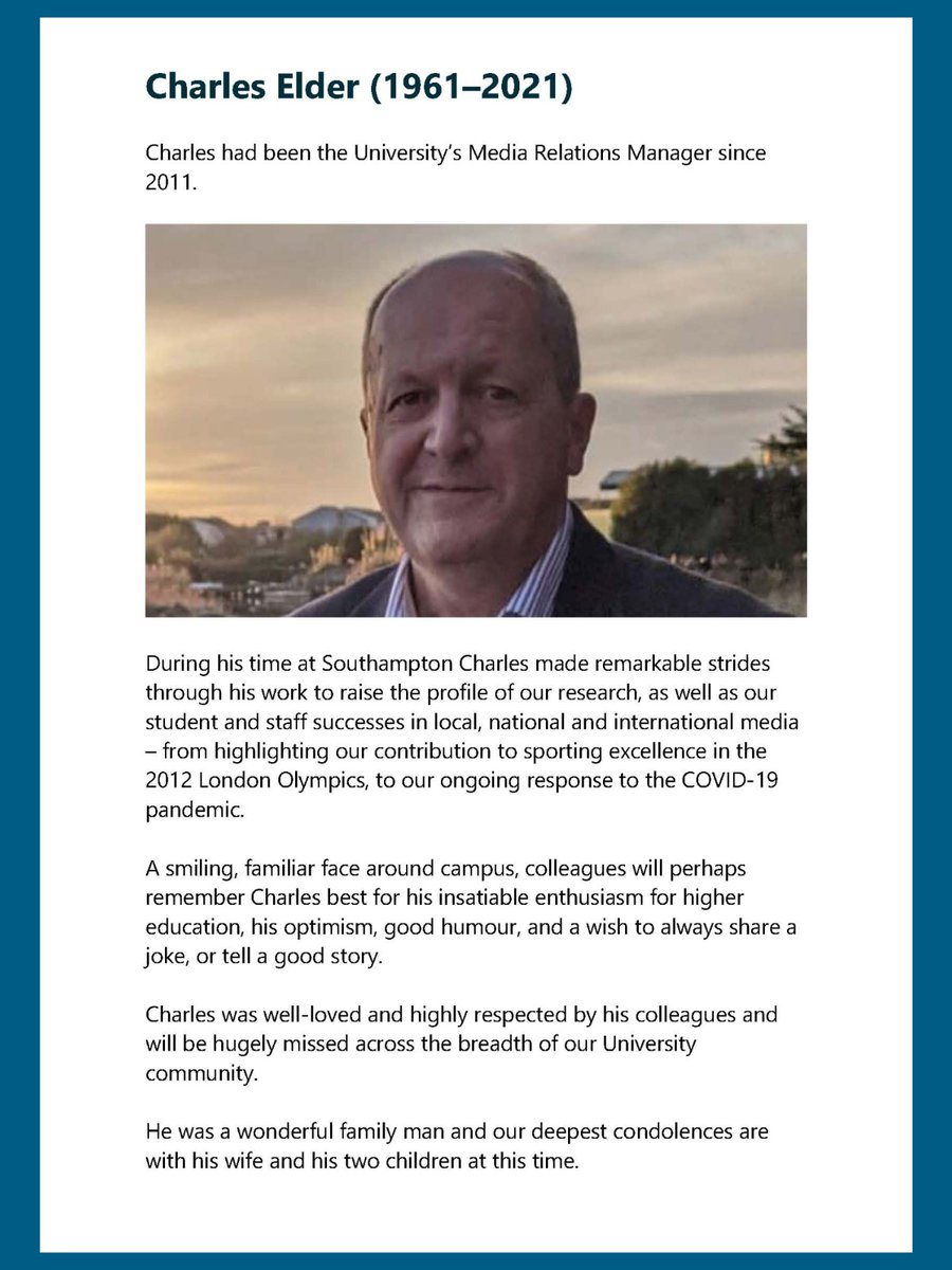 UoSMedia's tweet photo. Today we fly the University flag at half-mast to pay tribute to Charles Elder, Media Relations Manager, who very sadly died last week. 

Our good friend and wonderful colleague – we will miss you. https://t.co/IWrwir1kHU