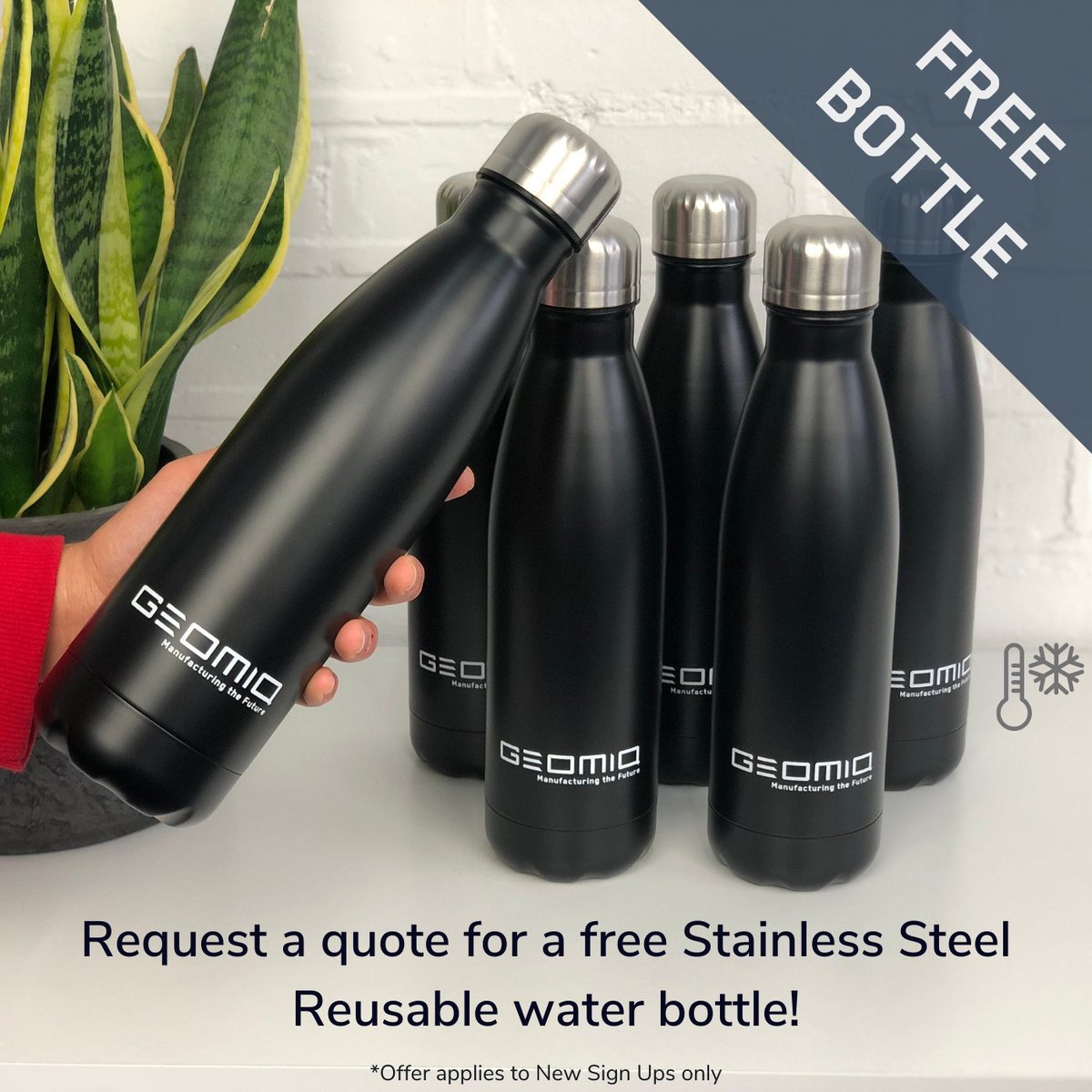 Geomiq Giveaway is helping you stay hydrated this summer!💦All new users who sign up and request a quote between 27th July - 31st August will receive a free Stainless Steel Reusable Thermal water bottle. Sign ups must be via this link: bit.ly/3rE9seX