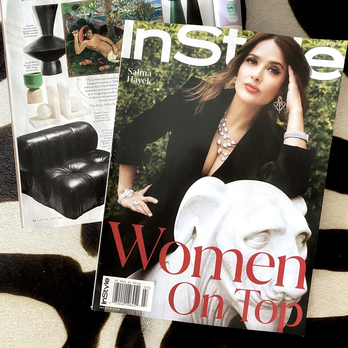 Check it out! #ClaytonGrayHome is featured in the July 2021 issue of Instyle Magazine! If you flip to page 63, you'll find one of our favorites in the shop, the Alabaster Bookends by Global Views.