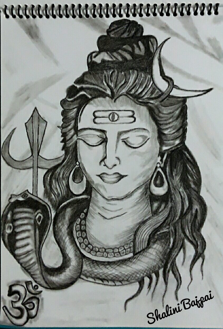 Lord Mahadev Pencil Sketch Service