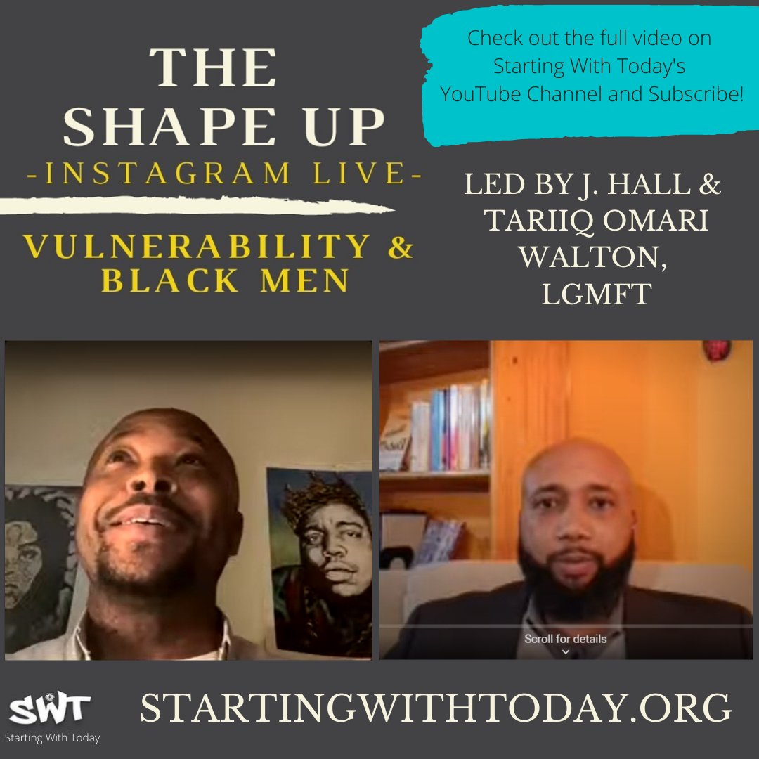 In honor of Minority Mental Health Awareness Month, shout out to the good work at @StartingWToday which offers Black-centered programming that celebrates well-being &amp; liberation! Check out the podcast on vulnerability and Black men for a taste: buff.ly/3l5cfMS #AwesomeDC