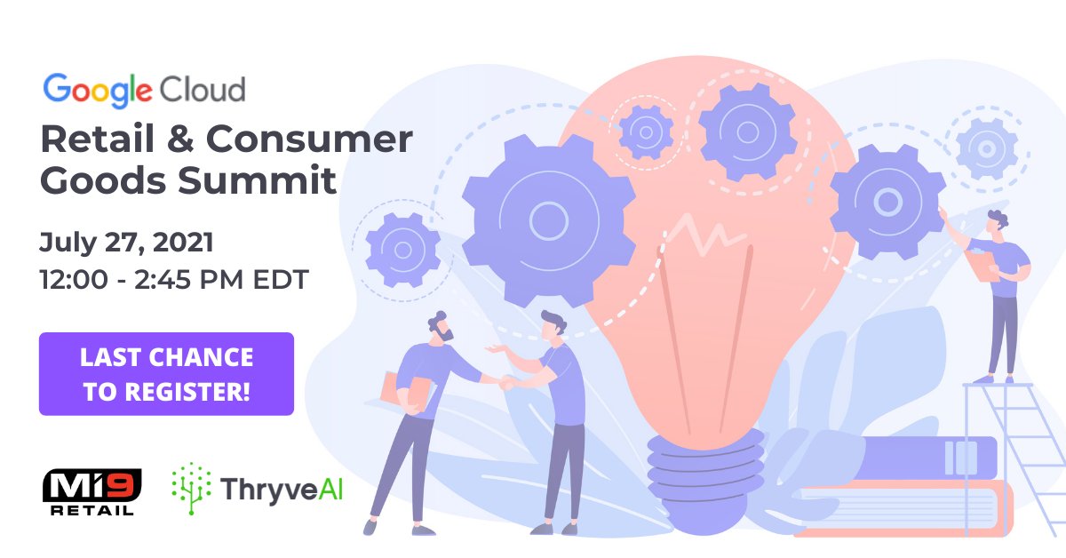Mi9Retail's tweet photo. Join us TODAY at the virtual Retail &amp; Consumer Goods Summit hosted by @googlecloud.

Learn more about shifting consumer behavior and innovative technologies such as conversational commerce, product discovery, and API-first architectures.

Register: https://t.co/bBLDmNqujl https://t.co/obmYN0m3GO